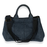 Prada Blue Denim Large Canapa Tote