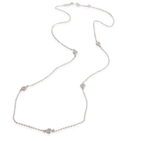 Tiffany Elsa Peretti Diamond by the Yard Necklace in Sterling Silver 0.25 CTW
