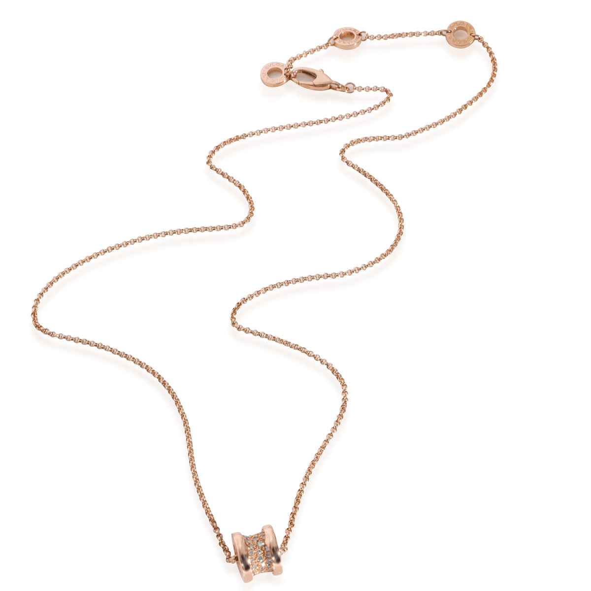 BVLGARI B.Zero1 Necklace in 18K 18K Rose Gold 0.31 CTW