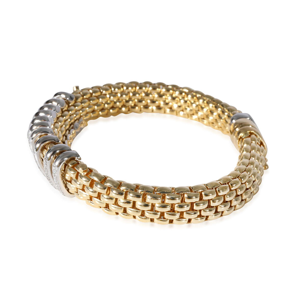 FOPE Diamond Bracelet in 18k White Gold/Yellow Gold 0.48 CTW