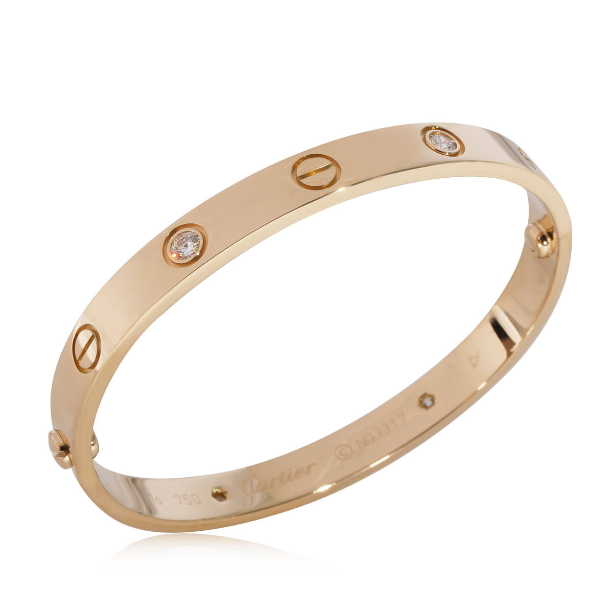 Cartier Love Bracelet, 4 Diamonds (Yellow Gold, Diamonds)