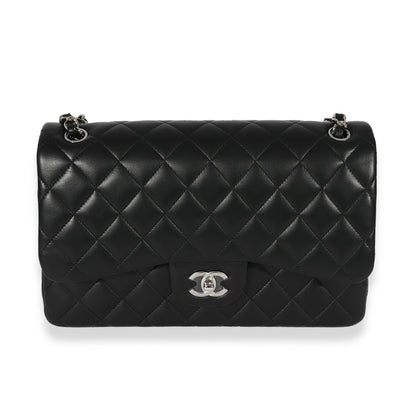 Chanel Black Quilted Lambskin Jumbo Double Flap Bag