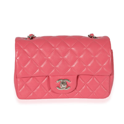 Chanel Pink Quilted Lambskin Mini Rectangular Classic Flap Bag