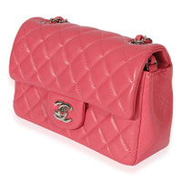 Chanel Pink Quilted Lambskin Mini Rectangular Classic Flap Bag