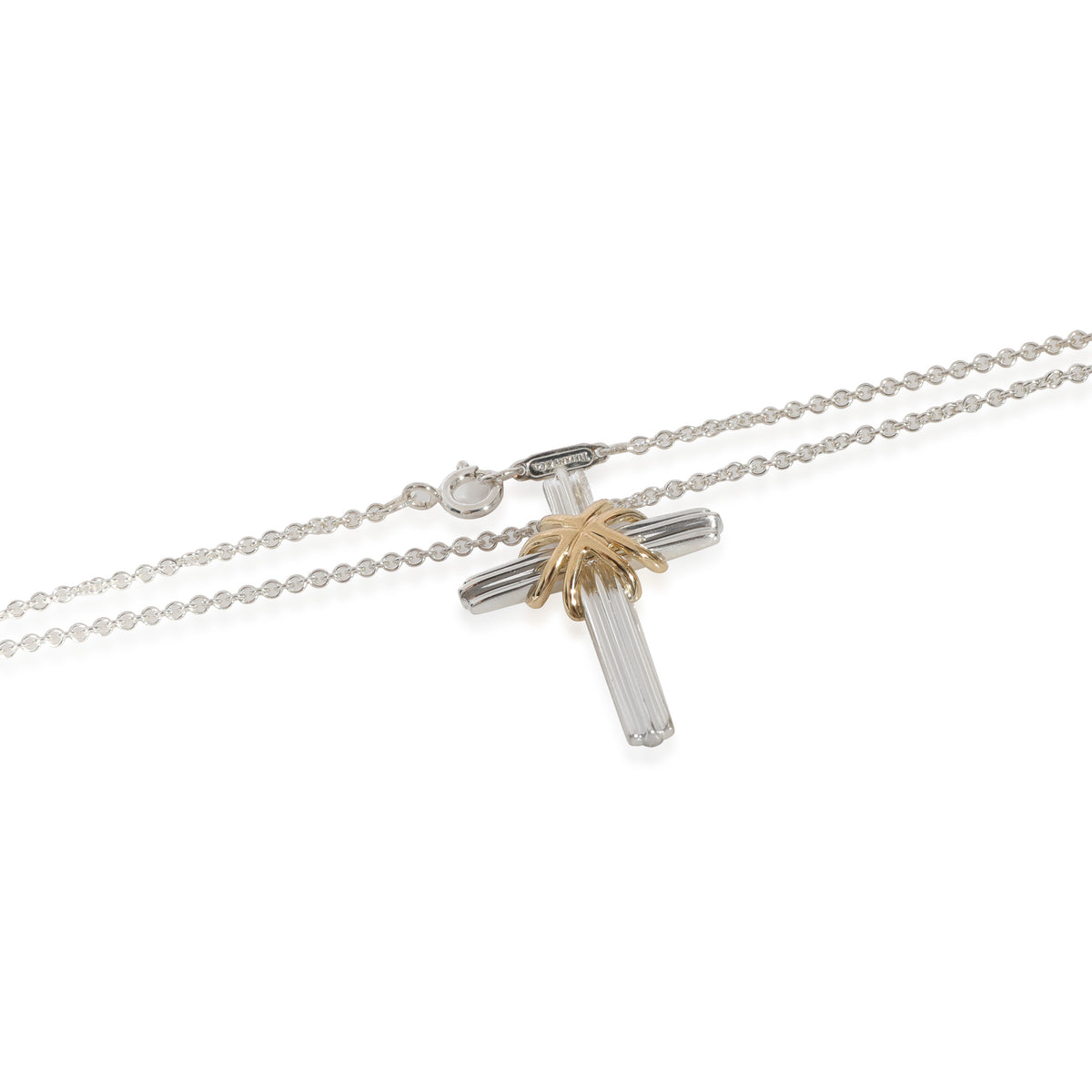 Tiffany & Co. Cross Pendant in 18k Yellow Gold/Sterling Silver