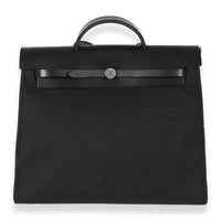 Hermès Black Canvas Herbag 39