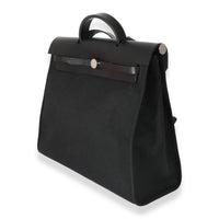 Hermès Black Canvas Herbag 39