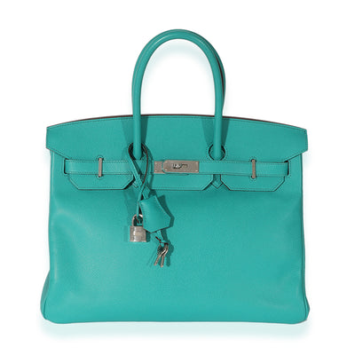 Hermes Epsom Vert Verone Birkin 35 PHW