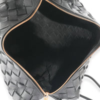 Bottega Veneta Black Intrecciato Leather Medium Loop Crossbody Bag