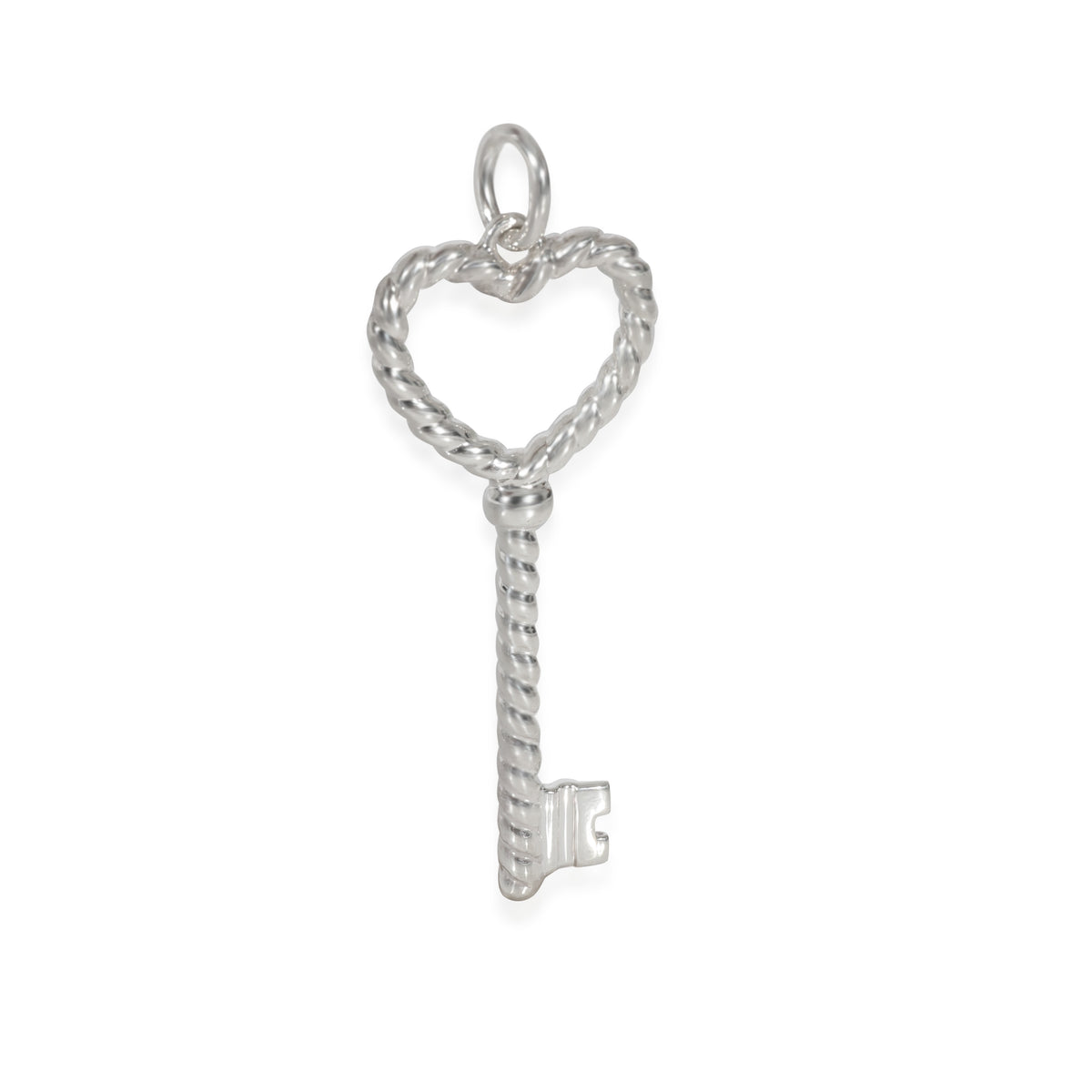 Tiffany & Co. Twist Heart Key Pendant in Sterling Silver