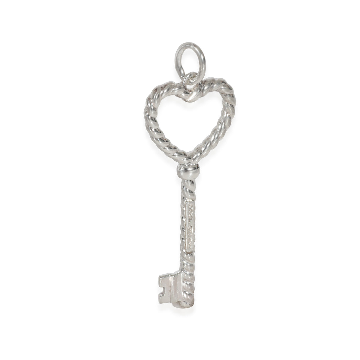 Tiffany & Co. Twist Heart Key Pendant in Sterling Silver