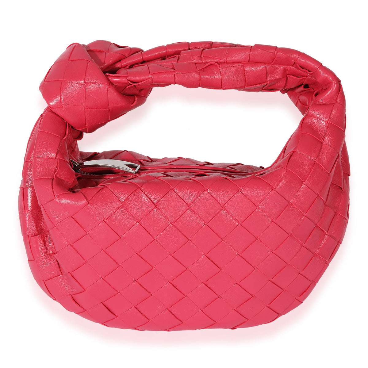 Bottega Veneta Pink Intrecciato Leather Jodie