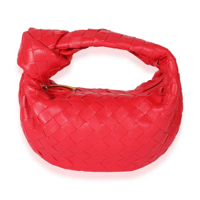 Bottega Veneta Red Intrecciato Leather Mini Jodie