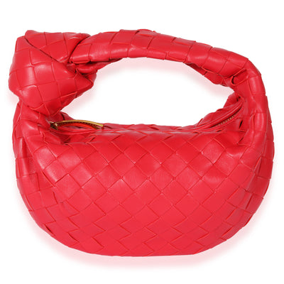 Bottega Veneta Red Intrecciato Leather Jodie