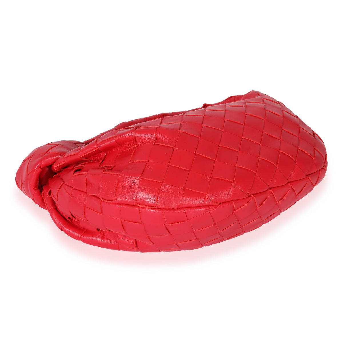 Bottega Veneta Red Intrecciato Leather Jodie