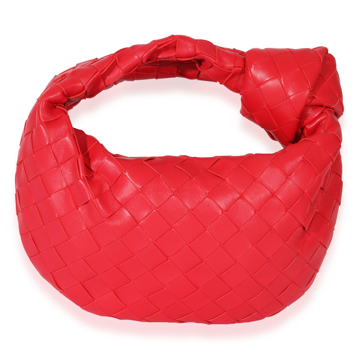 Bottega Veneta Red Intrecciato Leather Jodie