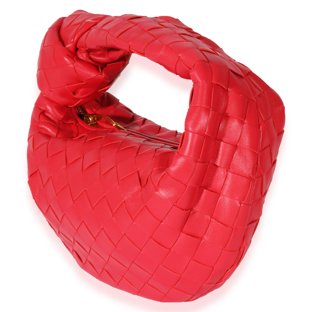 Bottega Veneta Red Intrecciato Leather Jodie