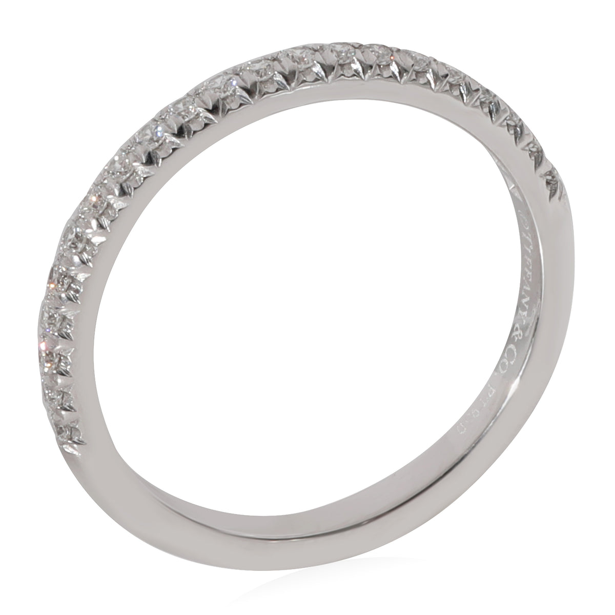 Tiffany & Co. Soleste Half Eternity Diamond Wedding Band in  Platinum 0.17 Ctw