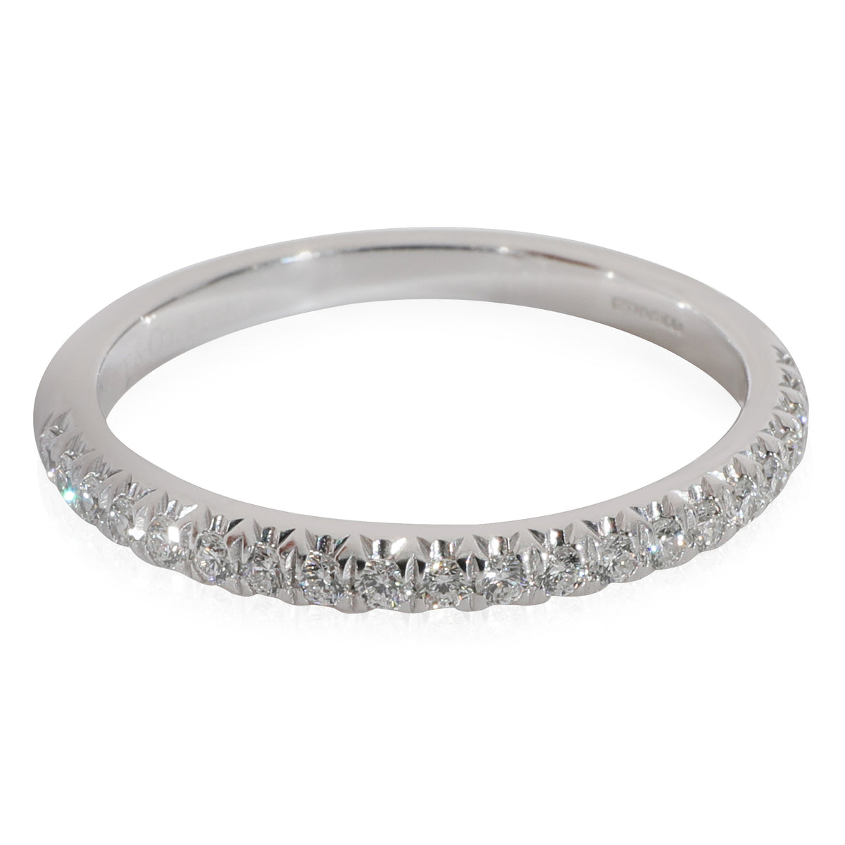 Tiffany & Co. Soleste Half Eternity Diamond Wedding Band in  Platinum 0.17 Ctw