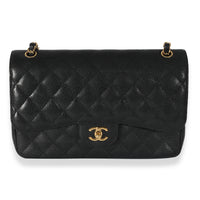 Chanel Black Caviar Classic Jumbo Double Flap Bag