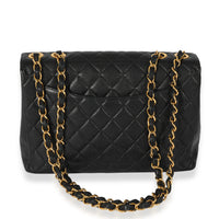 Chanel Vintage Black Quilted Caviar XL Jumbo Flap Bag