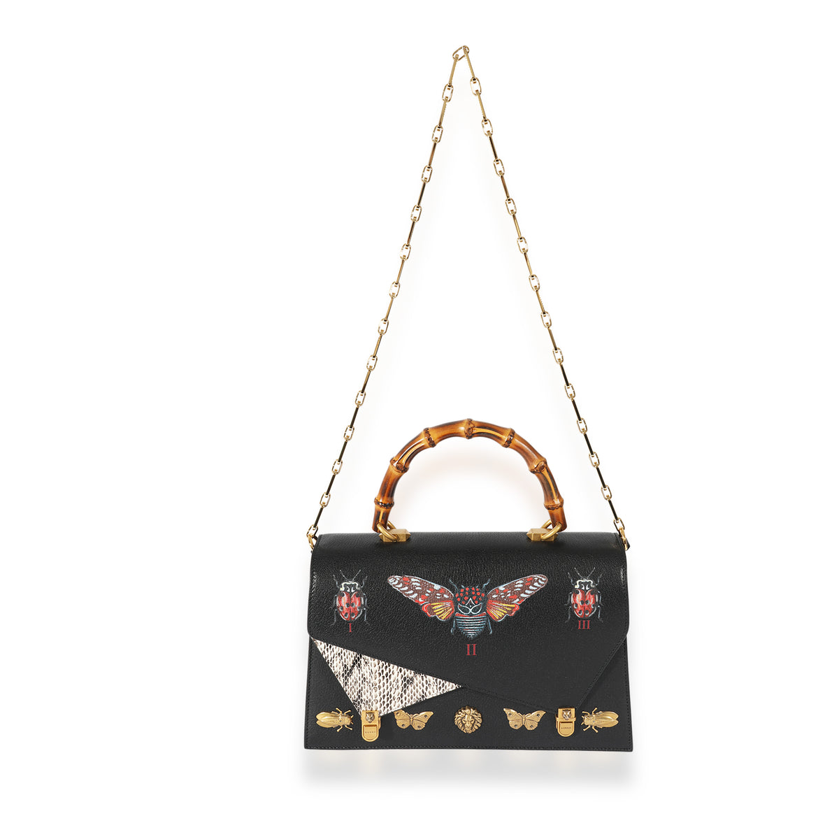 Gucci Insect Display Medium Ottilia Bamboo Top Handle | myGemma | Item ...