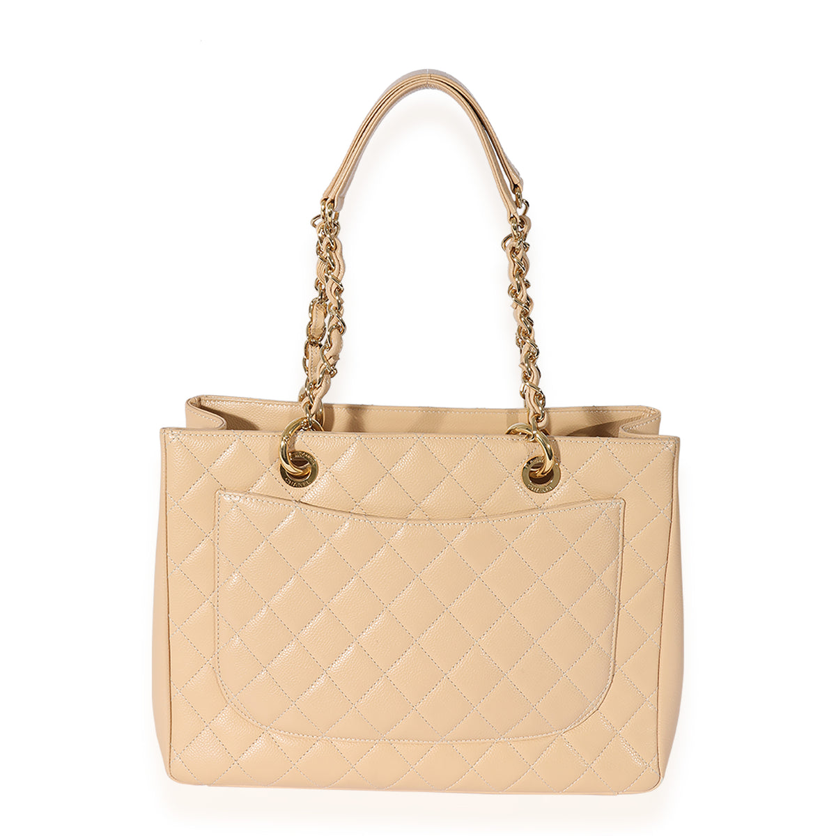 Chanel Beige Quilted Caviar Grand Shopping Tote, myGemma