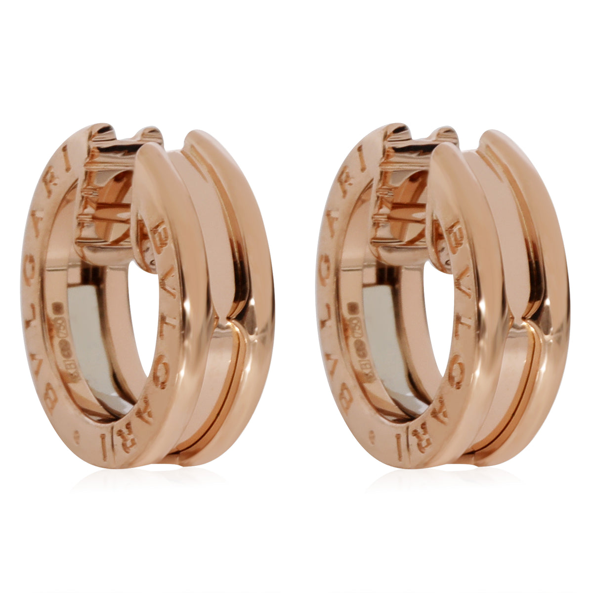 BVLGARI B.zero1 Hoop Earrings in 18k Rose Gold