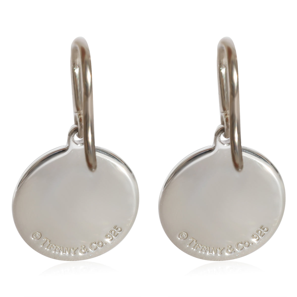 Tiffany and co discount round tag earrings