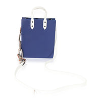 Louis Vuitton Blue & White Leather Everyday LV Sac Plat XS