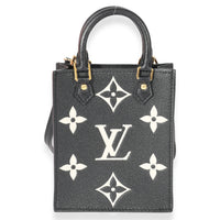 Louis Vuitton Black & Beige Monogram Empreinte Petit Sac Plat