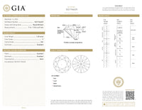 GIA Certified 1.40 Ct Round cut F VS2 Loose Diamond