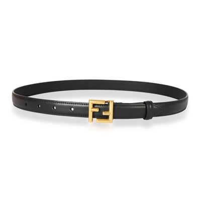 Fendi FF Black Leather Belt