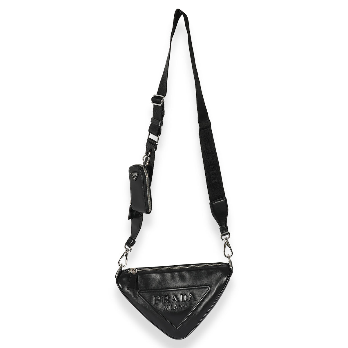 Prada Black Leather Triangle Bag