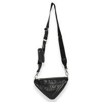 Prada Black Leather Triangle Bag