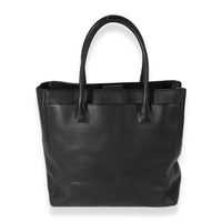 Chanel Black Leather Vertical Cerf Tote