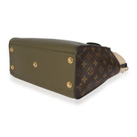 Louis Vuitton Monogram Canvas & Green Leather On My Side MM