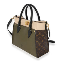 Louis Vuitton Monogram Canvas & Green Leather On My Side MM