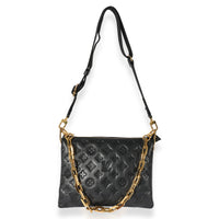 Louis Vuitton Black Lambskin Coussin PM