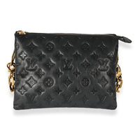 Louis Vuitton Black Lambskin Coussin PM