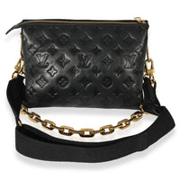 Louis Vuitton Black Lambskin Coussin PM