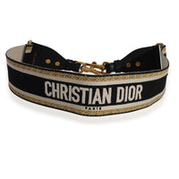 Christian Dior Green Embroidered Strap