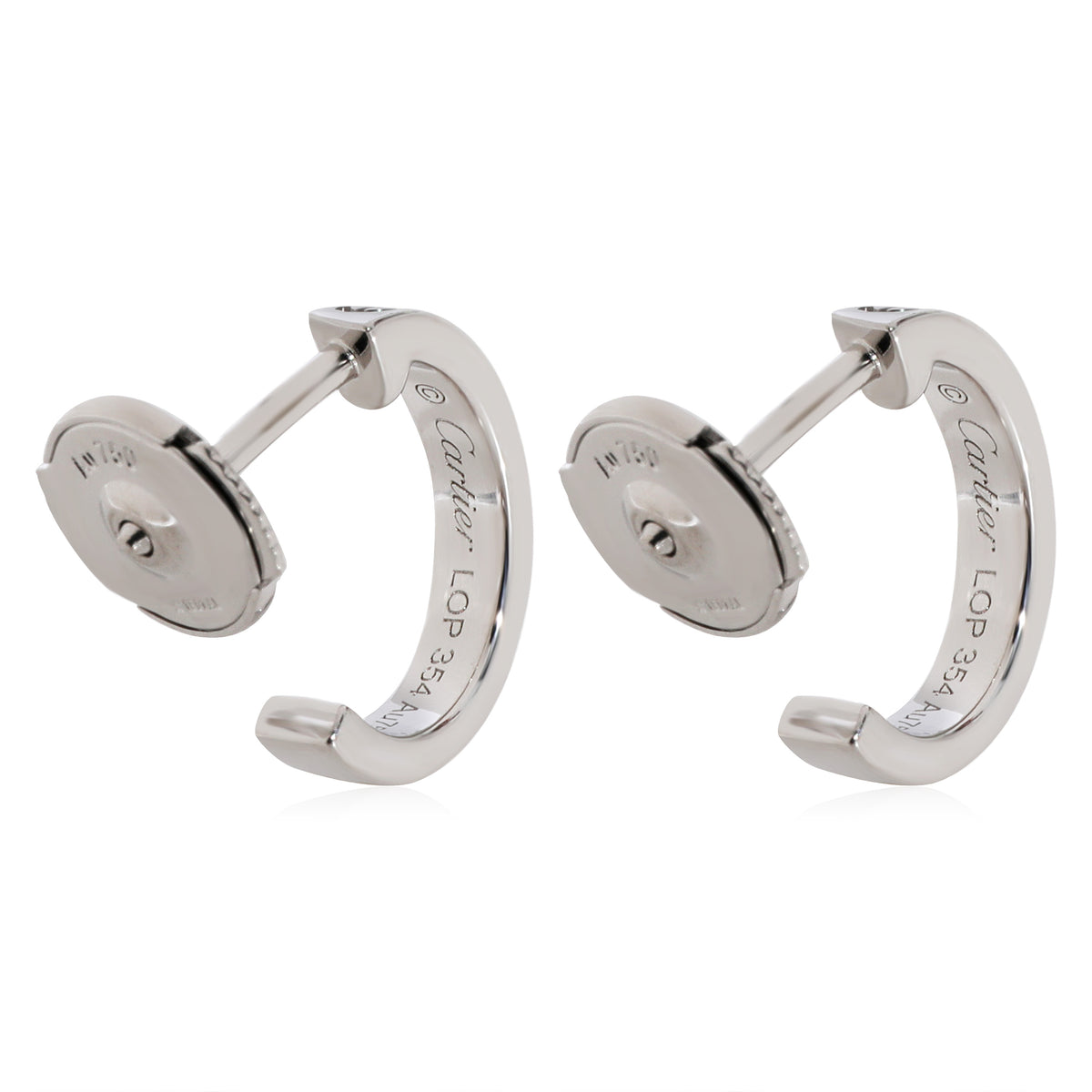 Cartier Love Hoop Earrings in 18k White Gold