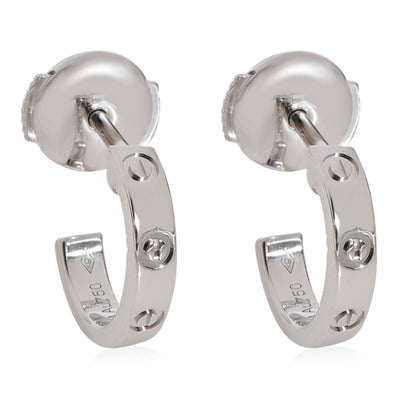 Cartier Love Hoop Earrings in 18k White Gold