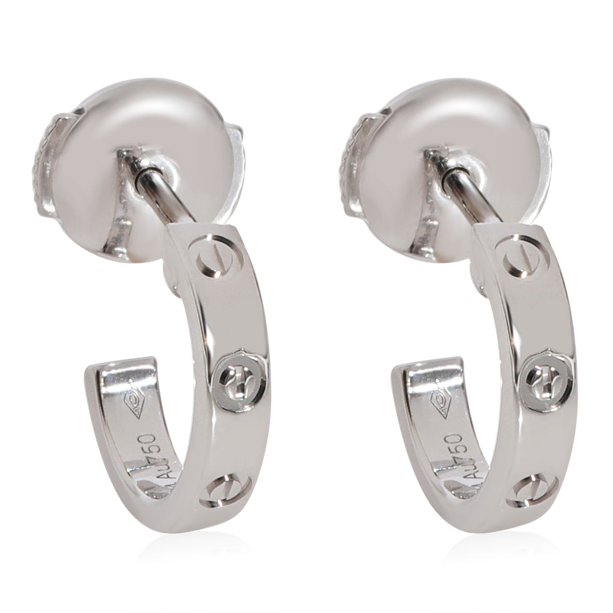 Cartier Love Hoop Earrings in 18k White Gold myGemma FR Item