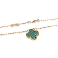 Van Cleef & Arpels Vintage Alhambra Pendant With Malachite in 18k Yellow Gold