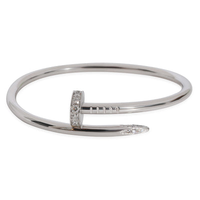 Cartier Juste Un Clou Diamond Bracelet in 18k White Gold 0.58 CTW