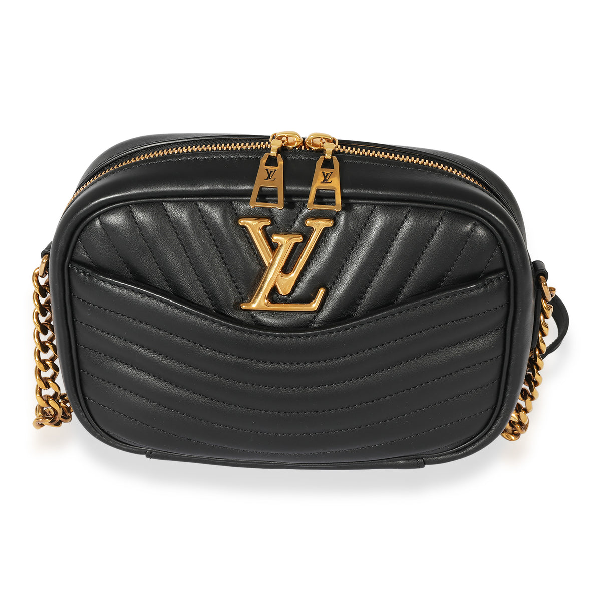 LOUIS VUITTON New Wave Quilted Leather Camera Bag Black