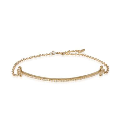 Tiffany & Co. T Smile Diamond Bracelet in 18k Yellow Gold 0.12 CTW