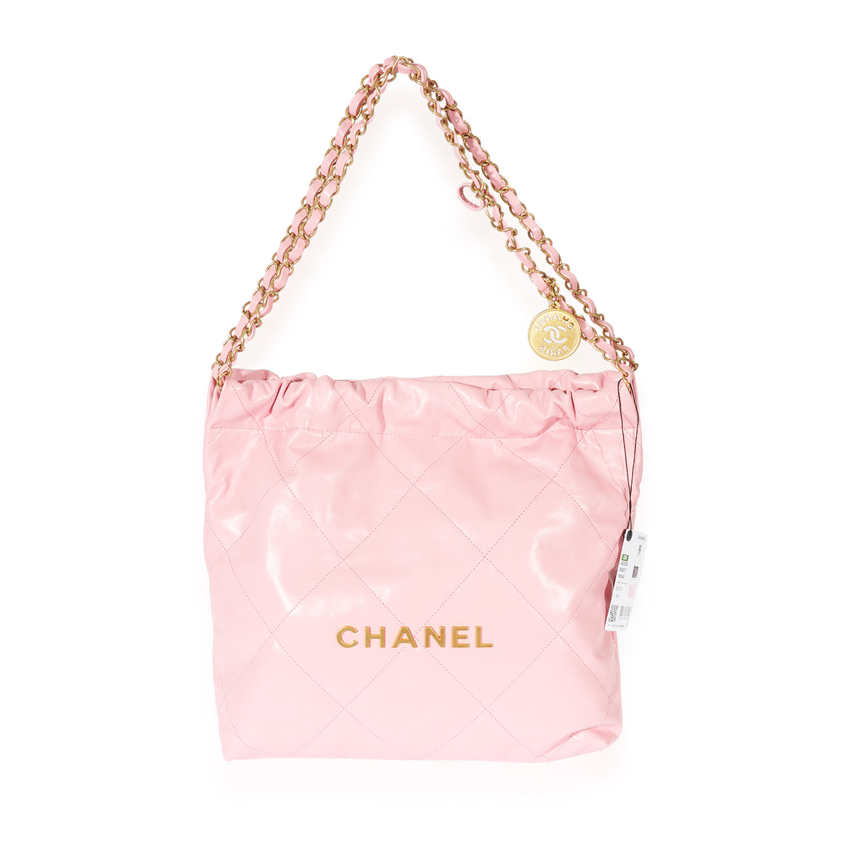 Chanel 22 Mini Bag Pink Shiny Crumpled Calfskin – Coco Approved Studio